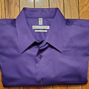 Geoffrey Beene purple button up dress shirt